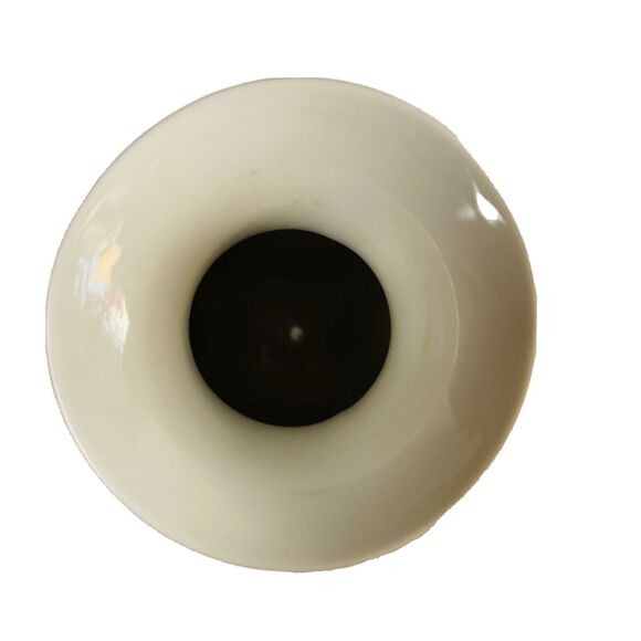 Japanese Oriental White Porcelain Flower Floral Hand Painted Design Vase M382 - Picture 10 of 10